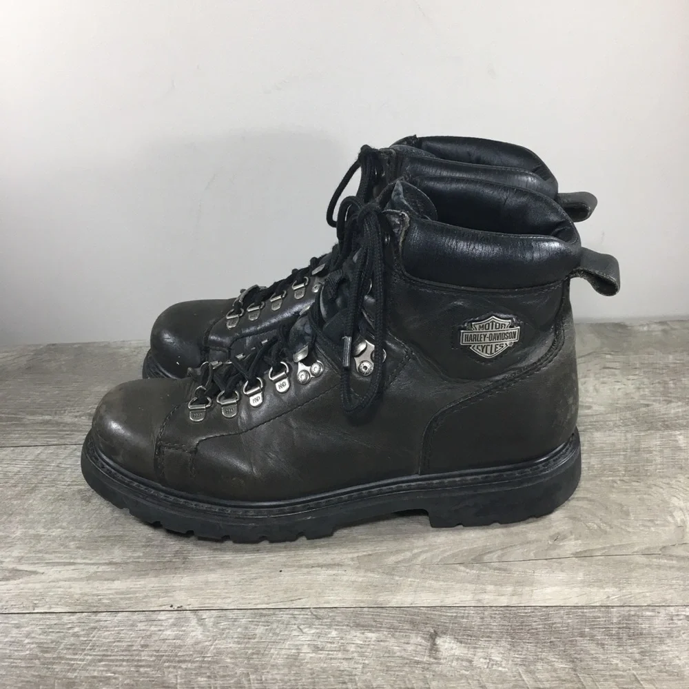 Harley-Davidson Motorcycle Mens D93041 Faded Glory Leather Riding Biker Boots 12